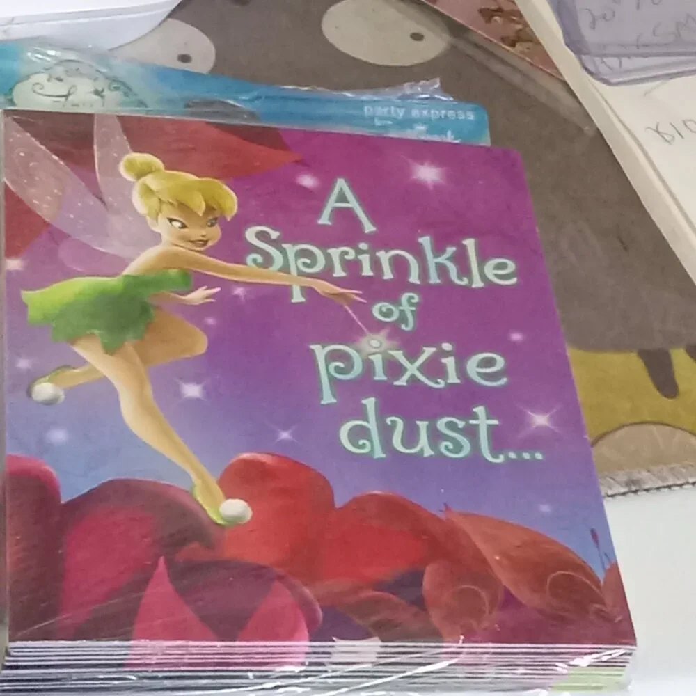 Disney TINKER BELL Pixie Dust Fairy Birthday 8 Invitations Thank You Hallmark